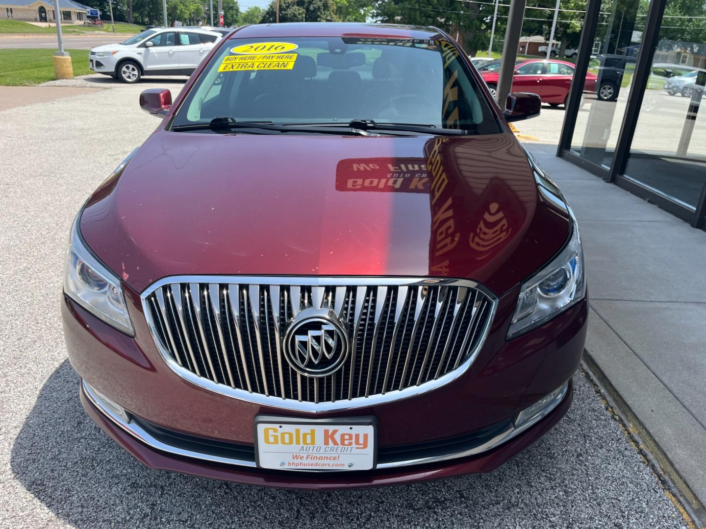 2016 Deep Garnet Metalllic Buick LaCrosse Leather Package (1G4GB5G32GF) with an 3.6L V6 DOHC 24V FFV engine, 6-Speed Automatic transmission, located at 1633 W Kimberly, Davenport, IA, 52806, (563) 323-5341, 41.559456, -90.598732 - Photo#1